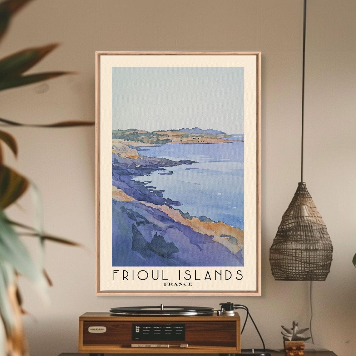 Frioul Islands France Watercolor Print Vacation Gift France Wall Art Vacation Wall Art Vacatation Beach Decor Beach Or Lakehouse Art