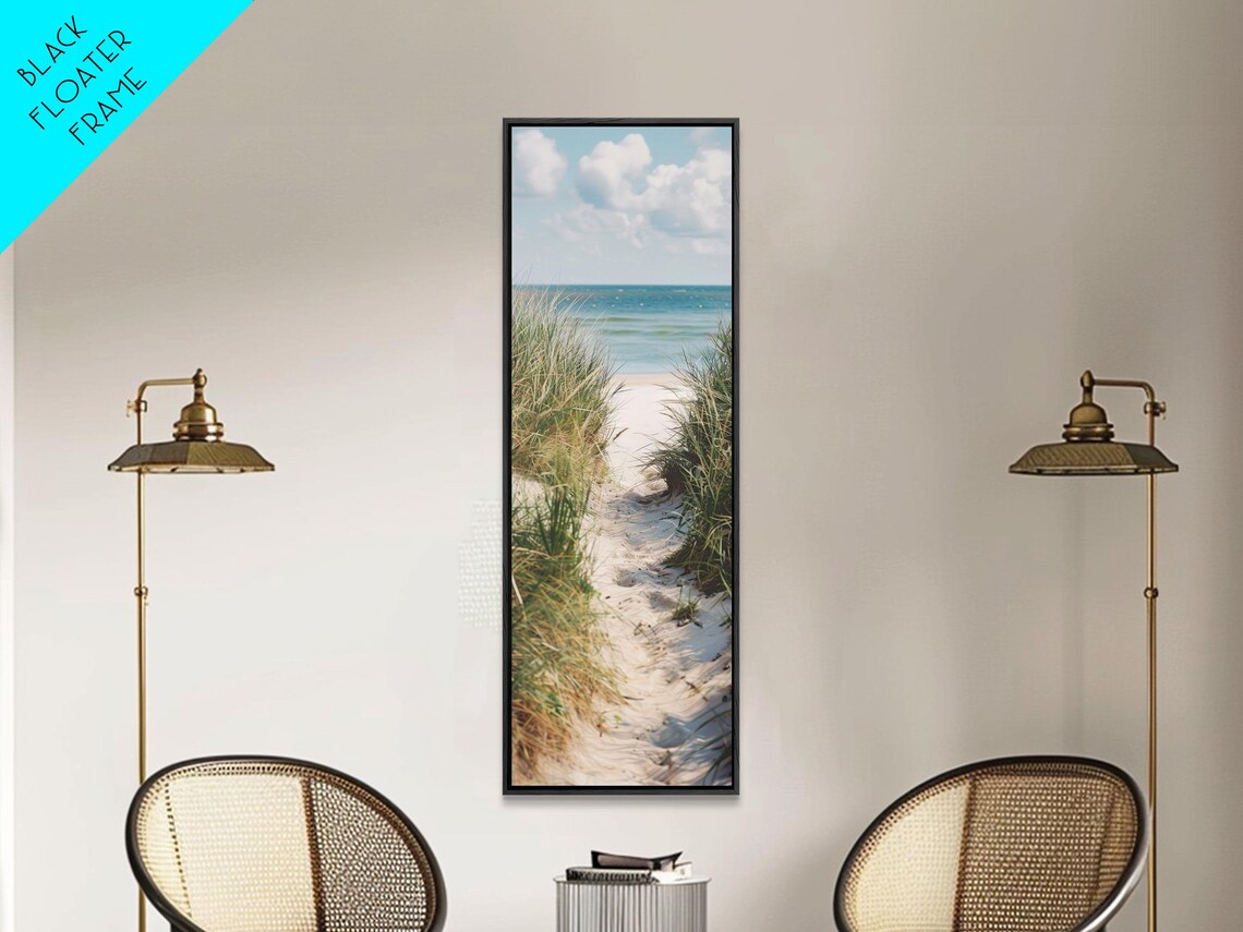 Tranquil Beach Path Coastal Landscape Art Print - Image 2