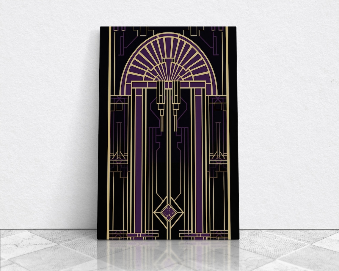 Art Deco Stained Glass Abstract Wall Art Print - Image 5
