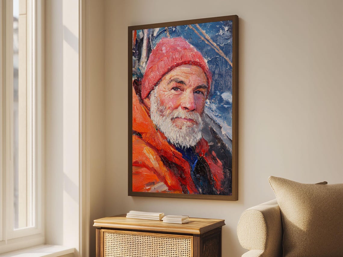 Fisherman Painting Print Fisher Decor Fisherman Wall Art Oil Painting Of A Fisherman Print Alaskan Wall Art Nuevart - Image 6