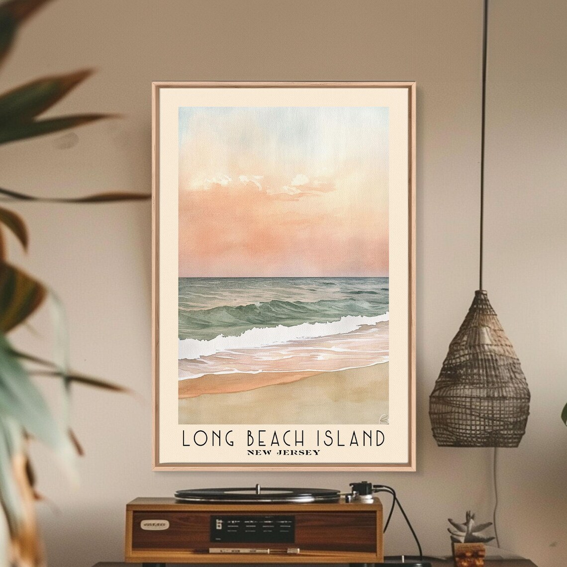 Long Beach Island New Jersey Watercolor Art Print