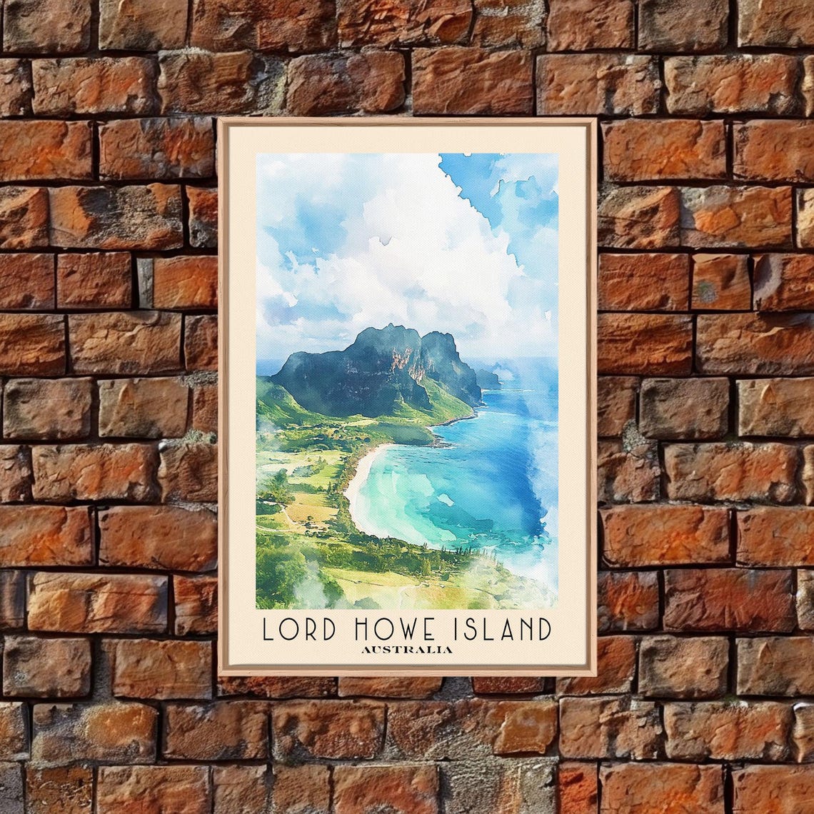 Lord Howe Island Australia Aerial Lagoon Beach Mountain View Poster - Image 6