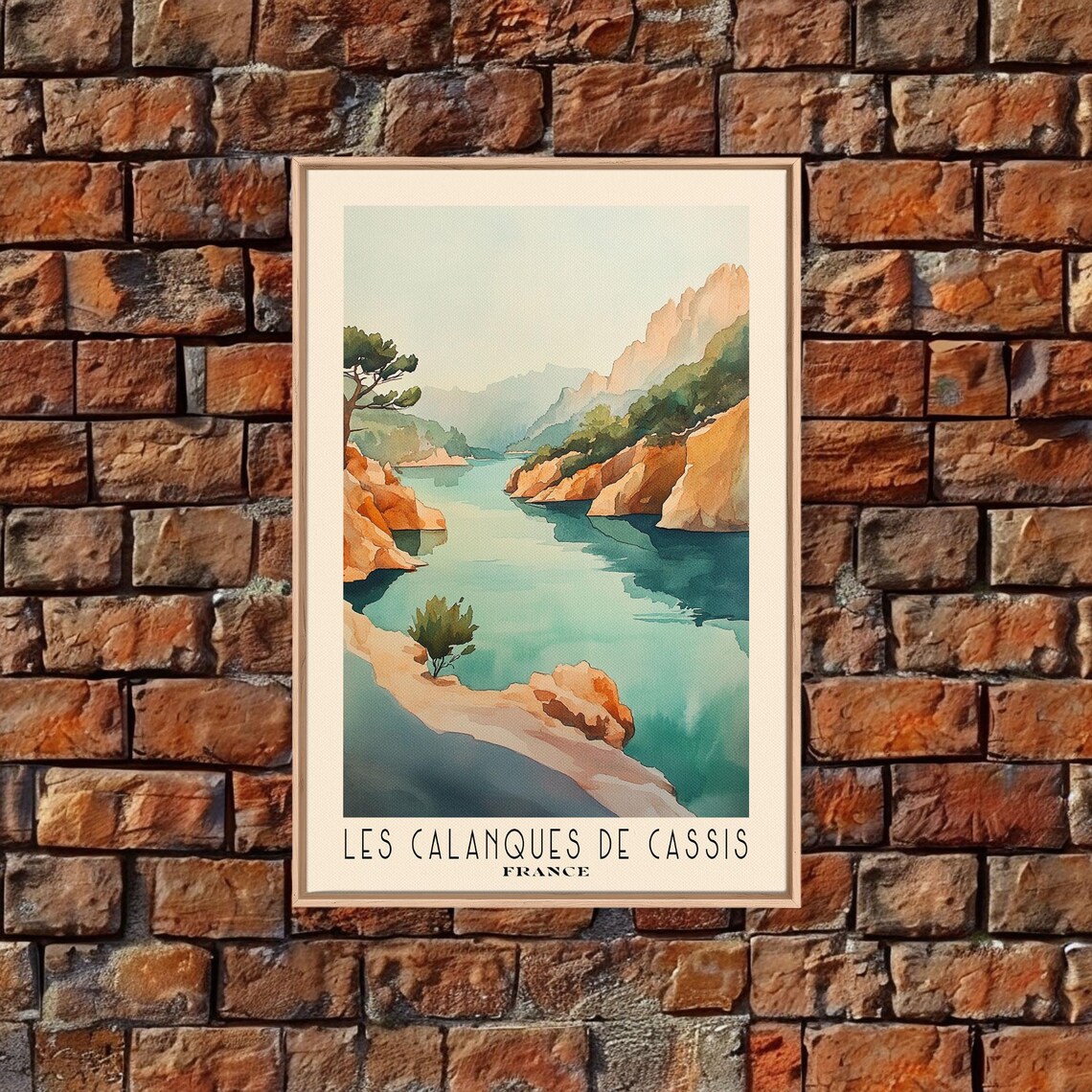 Les Calanques De Cassis France Watercolor Art Print - Image 5