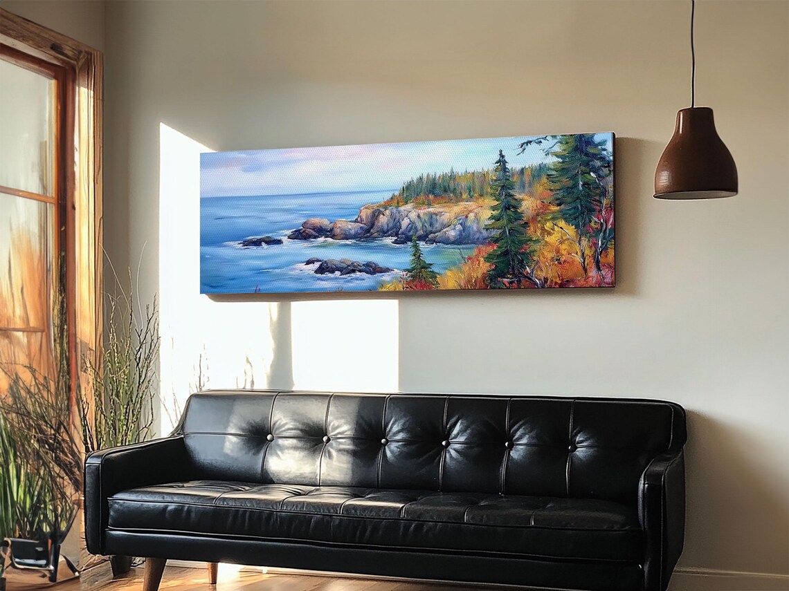 Acadia National Park Watercolor Landscape Art Print - Image 4