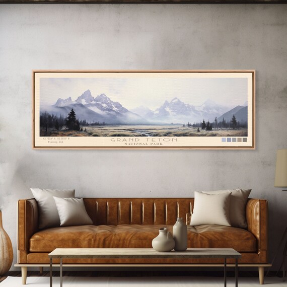 Grand Teton National Park Minimalist Travel Poster