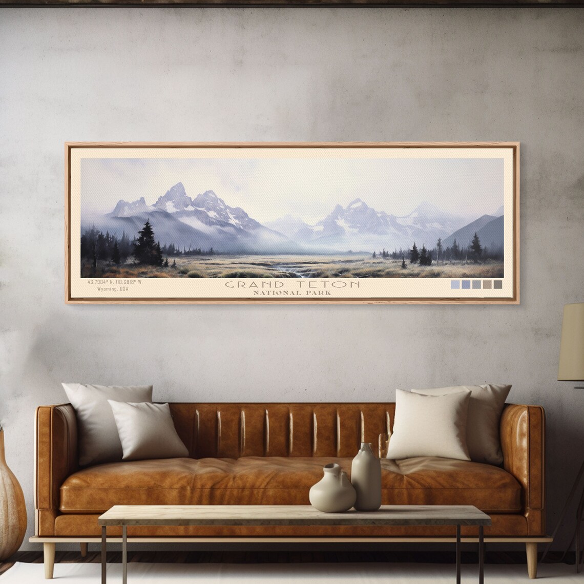 Grand Teton National Park Minimalist Travel Poster