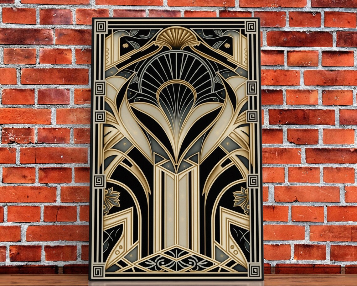 Art Deco Geometric Pattern, Abstract Office Art Print - Image 4