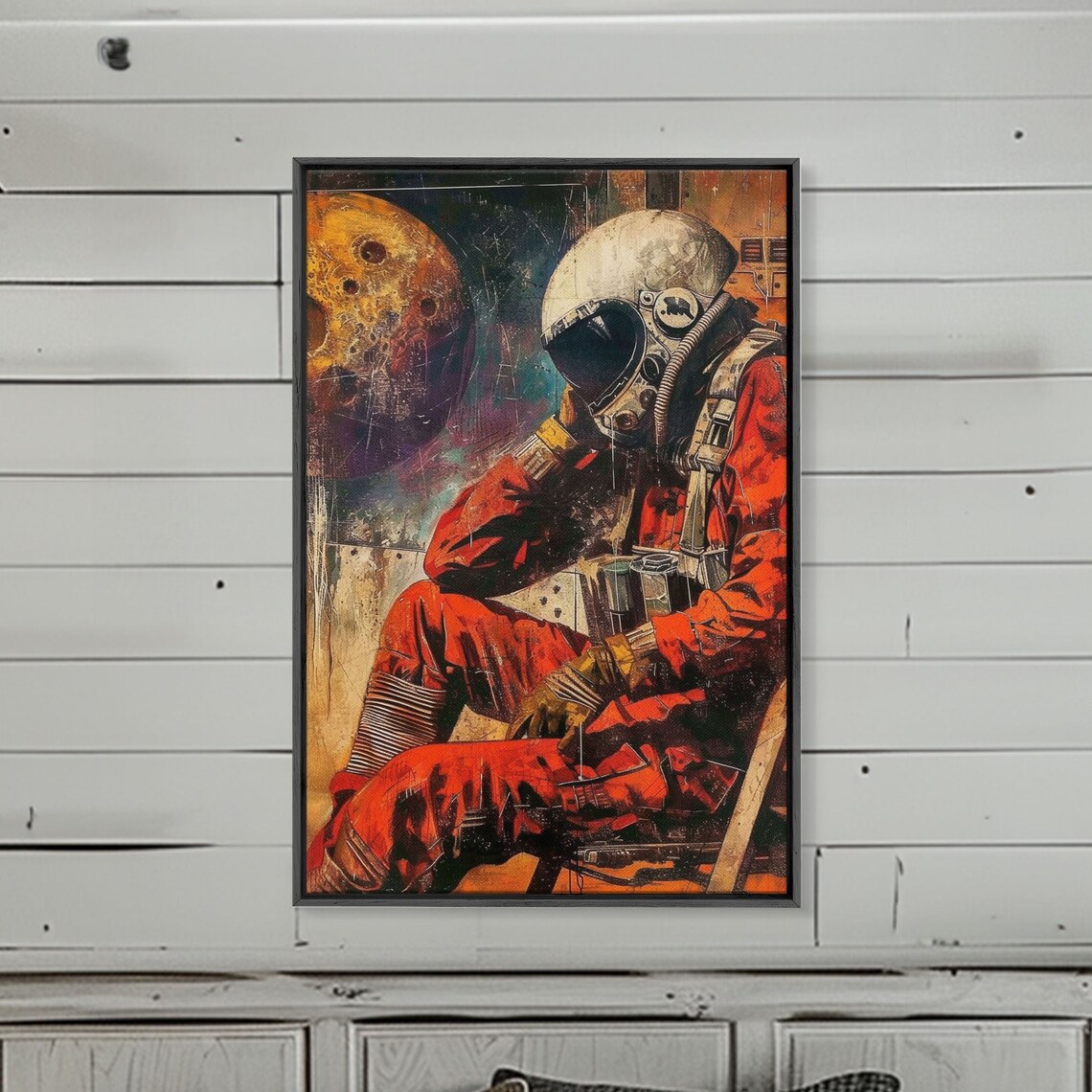 Vintage Astronaut Poster, Retro Space Art Print - Image 3