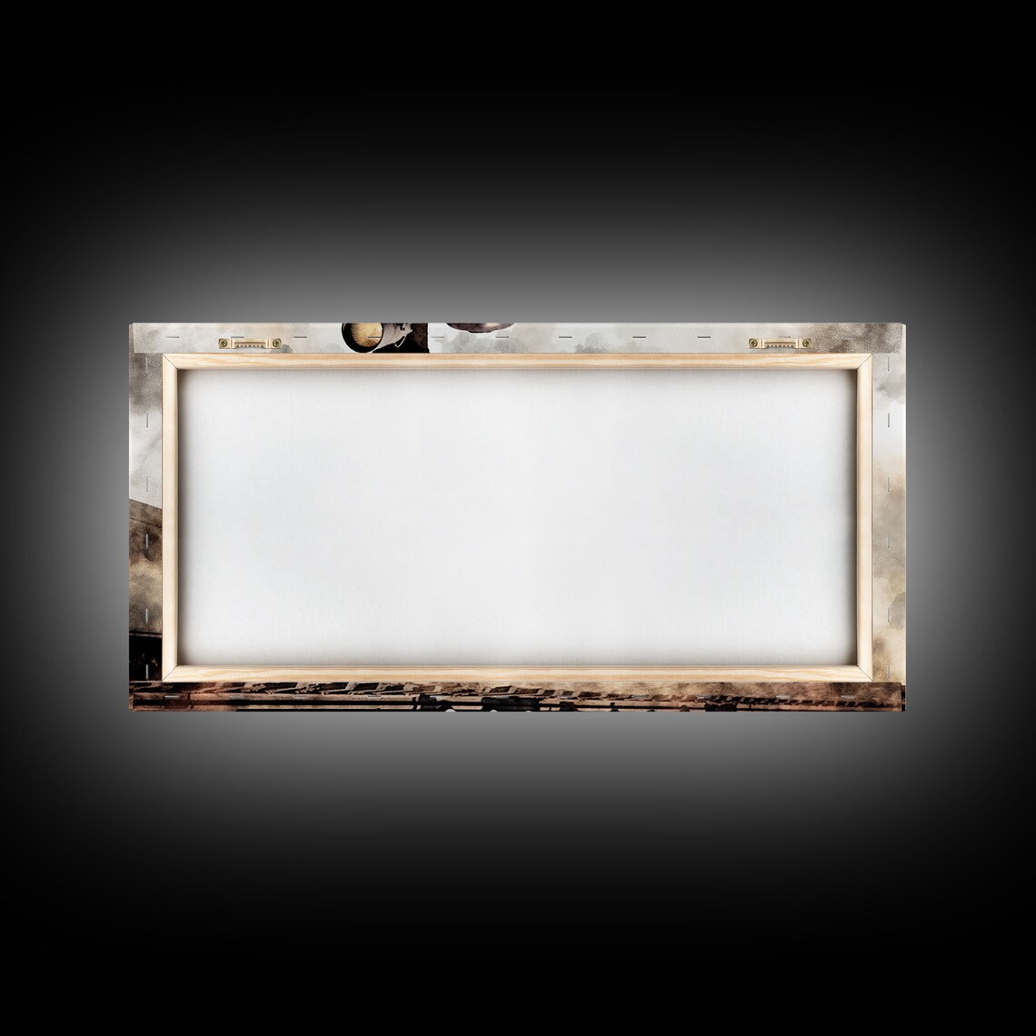 Black Steam Train Retro Wall Art Print, Panoramic - Image 2