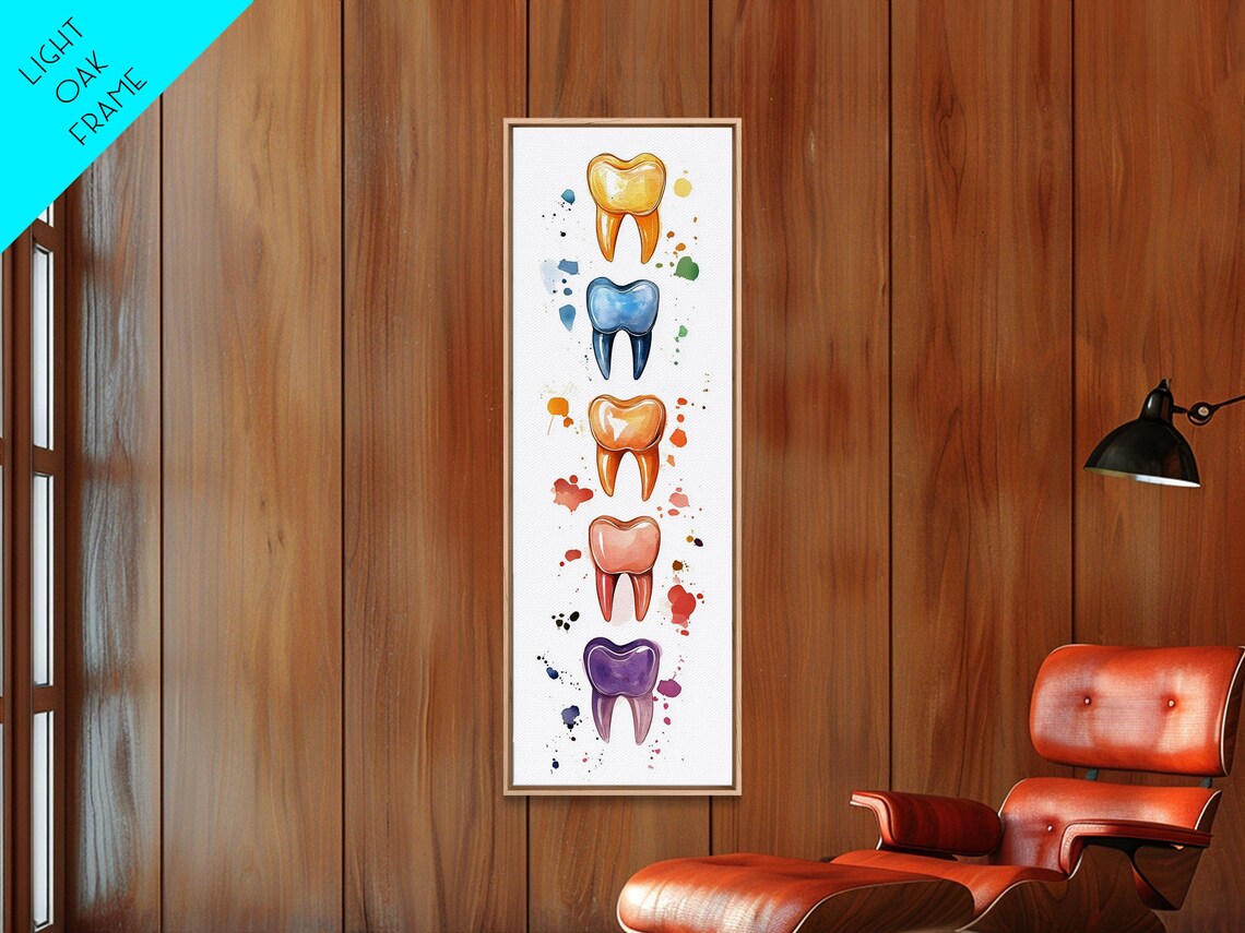 Watercolor Teeth Art Print, Whimsical Dental Decor - Image 6