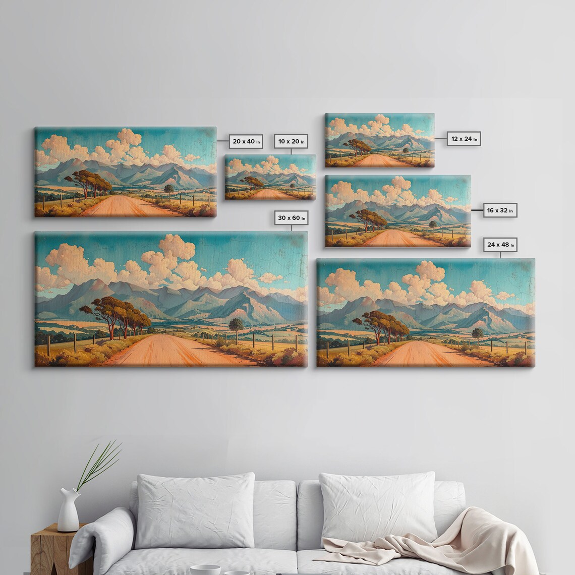 Desert Roads Vintage Retro Art Print, Southwestern - Image 3