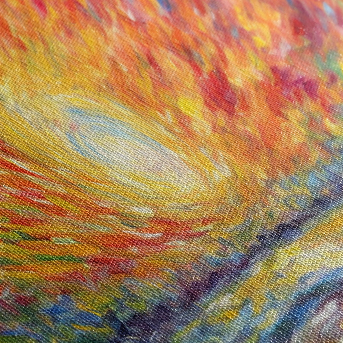 Sunset Abstract Wall Art Print Yellow Orange Textured Abstract Wall Art Framed Abstract Print Art Panoramic Wall Art Print - Image 2