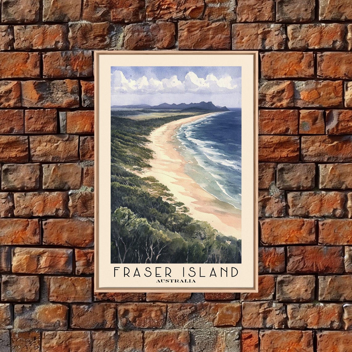 Fraser Island Australia Endless Sandy Beach Forest Coastline Poster - Image 5