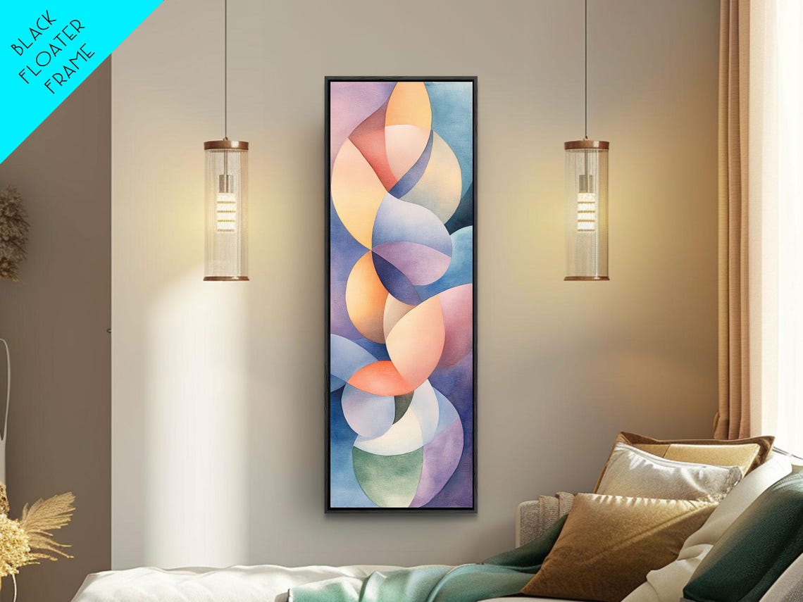 Pastel Geometric Abstract Shapes Soft Modern Art Decor Poster