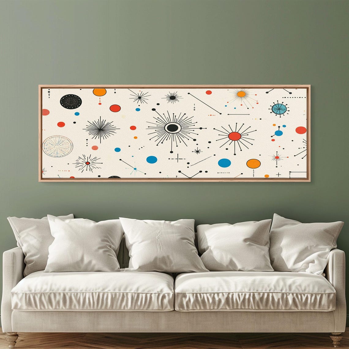 Retro Star Pattern Wall Art Print Print Trendy Art Eclectic Kitsch Decor Midcentury Modern Decor Cute Art For Kids Room - Image 2