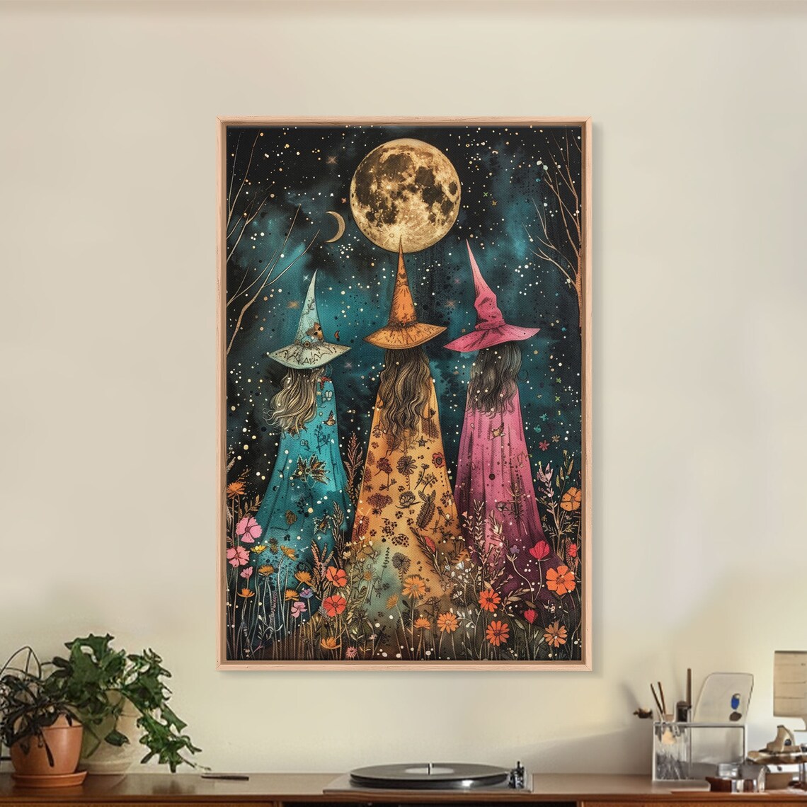 Cottagecore Witches and Wildflowers Wall Art Print - Image 5
