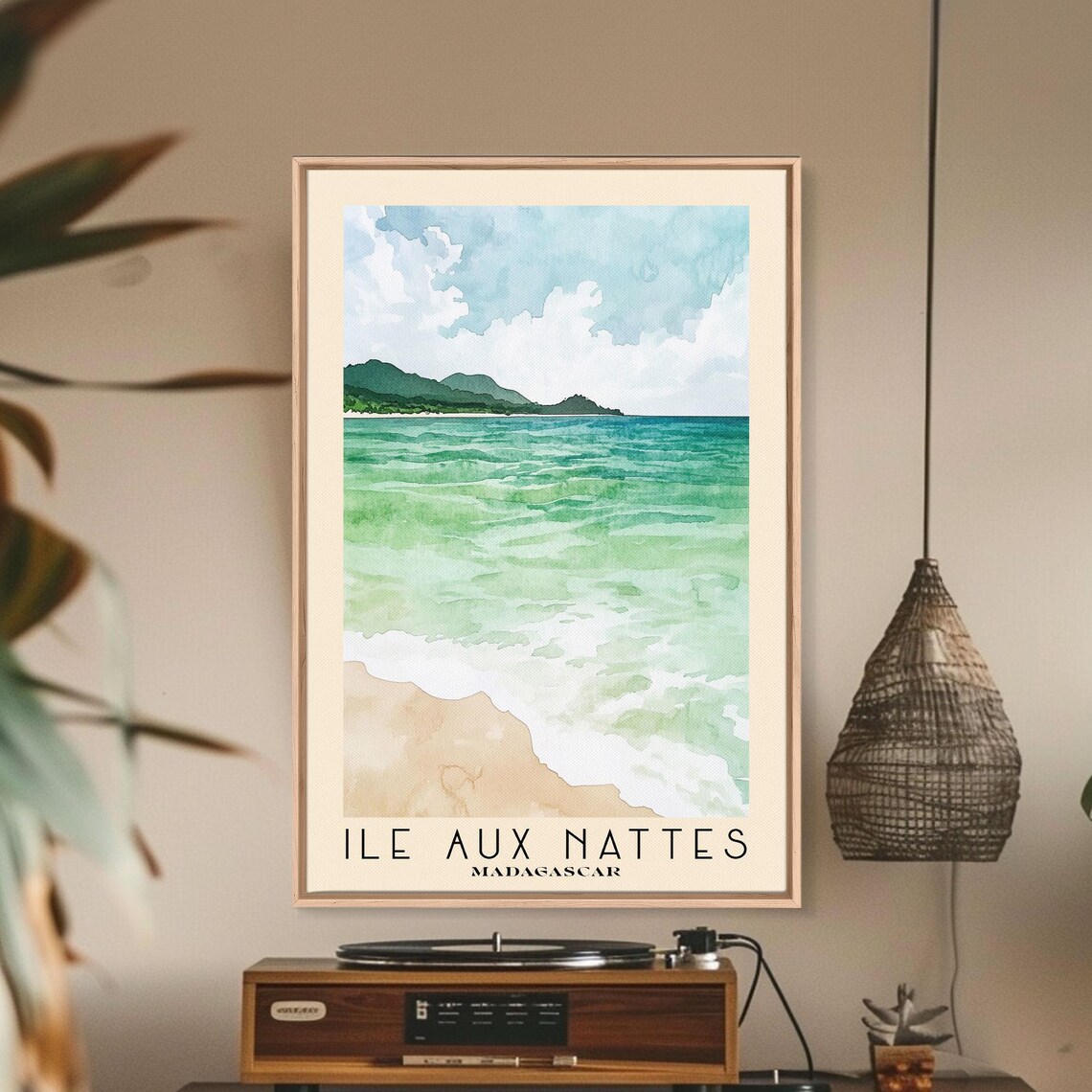 Ile Aux Nattes Madagascar Watercolor Art Print