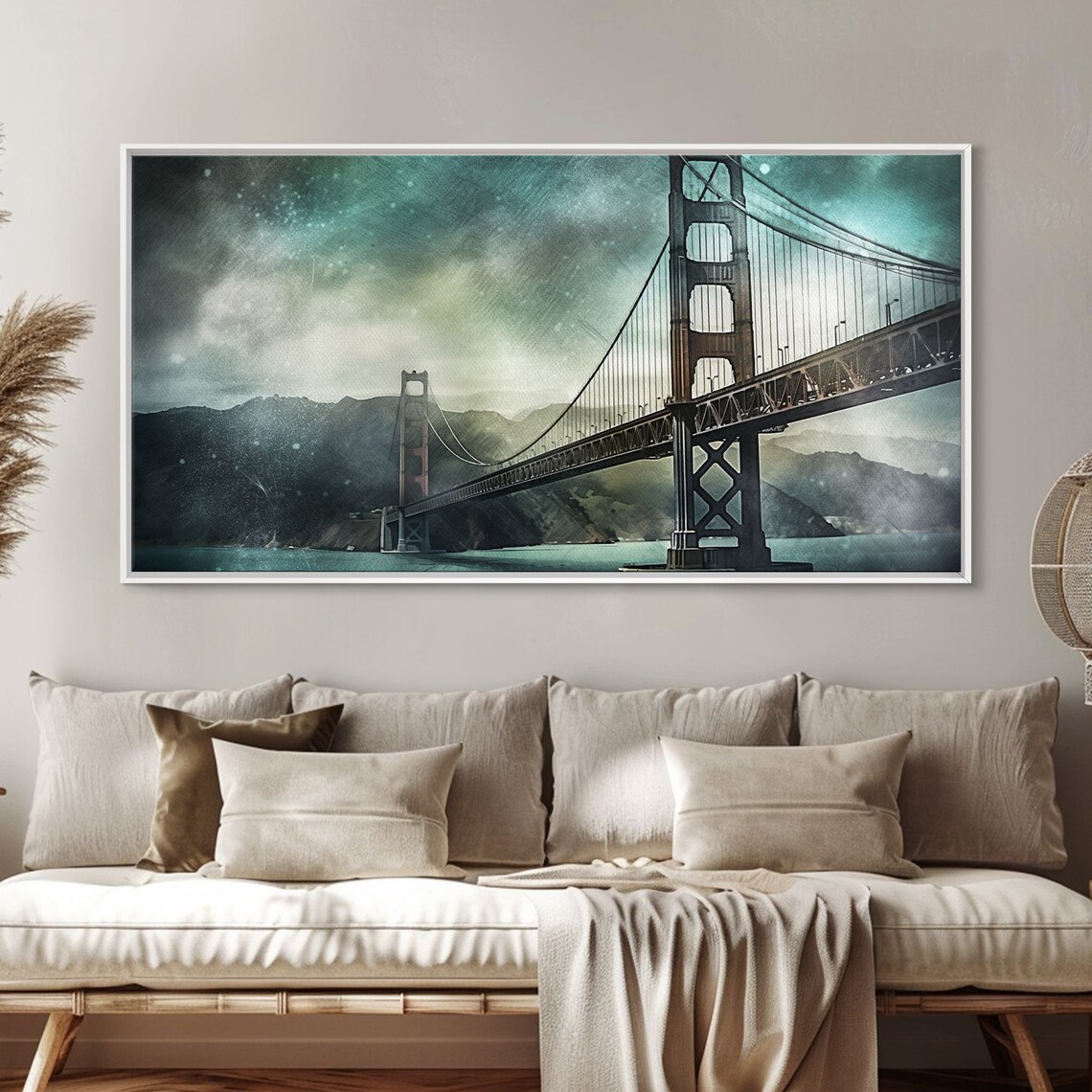 Watercolor Golden Gate Bridge Art Print, San Francisco