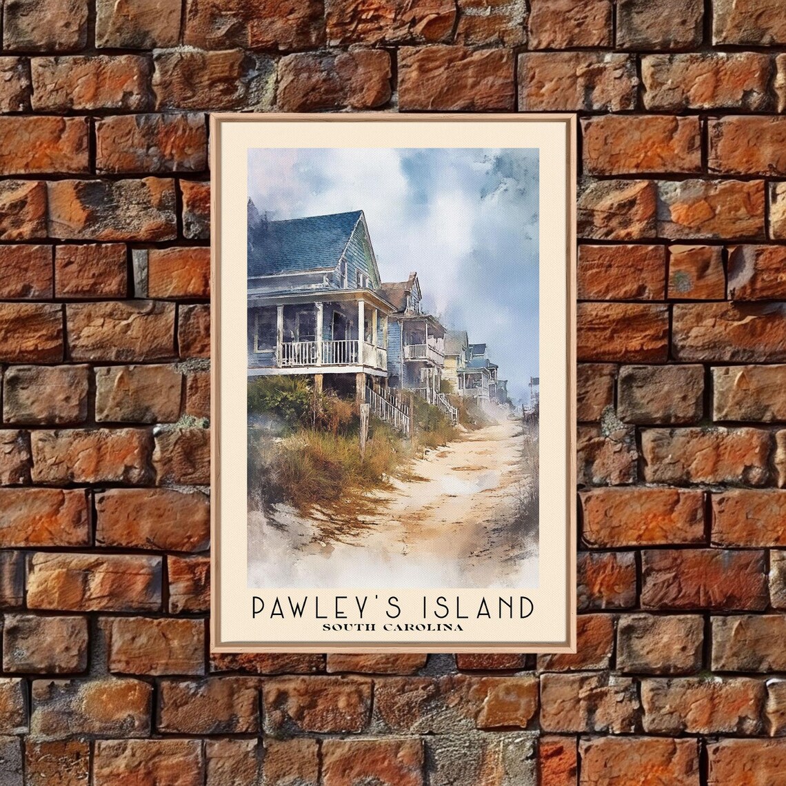 Pawleys Island South Carolina Watercolor Art Print - Image 4