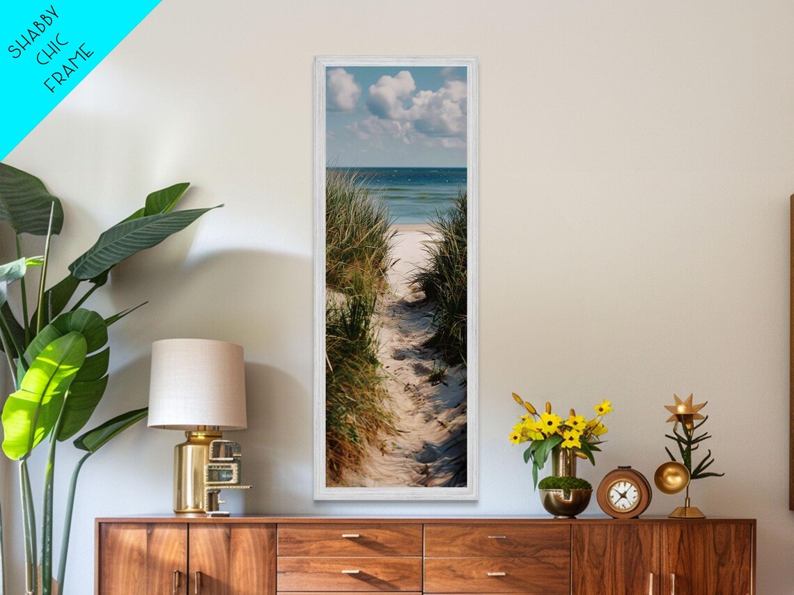 Tranquil Beach Path Coastal Landscape Art Print - Image 4