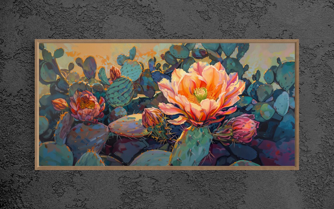 Opuntia Bloom, Vintage Arizona Desert Art Print - Image 5