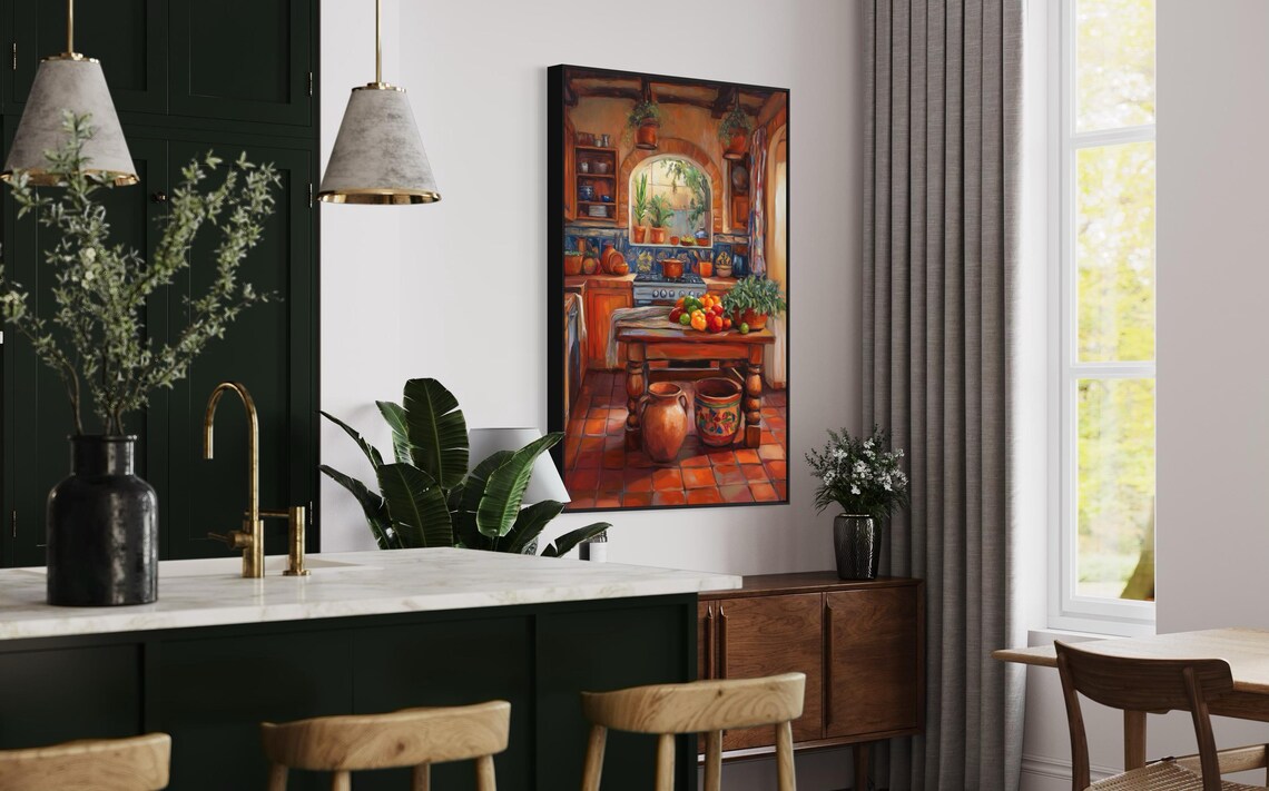 Mexican Kitchen Rustic Wall Decor, Spanish Style Art Print - Image 4
