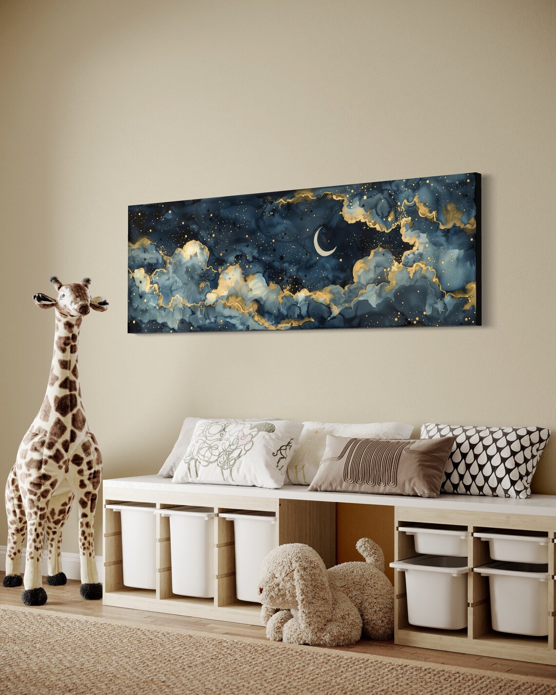 Starry Night Impressionist Night Sky Art Print - Image 2