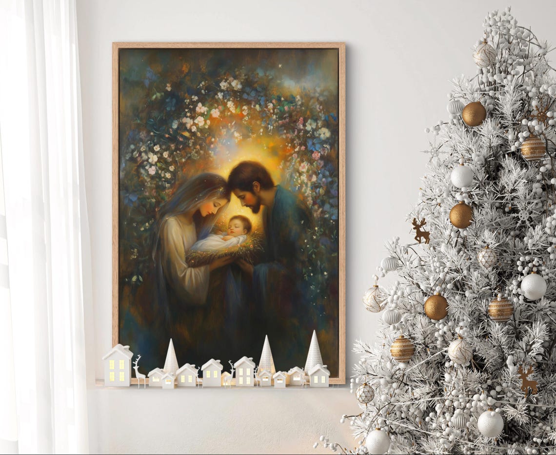 Nativity Wall Art Holy Family Print With Mary Joseph And Baby Jesus Faith Inspired Christmas Decor For Spiritual And Festive Homes - Image 4