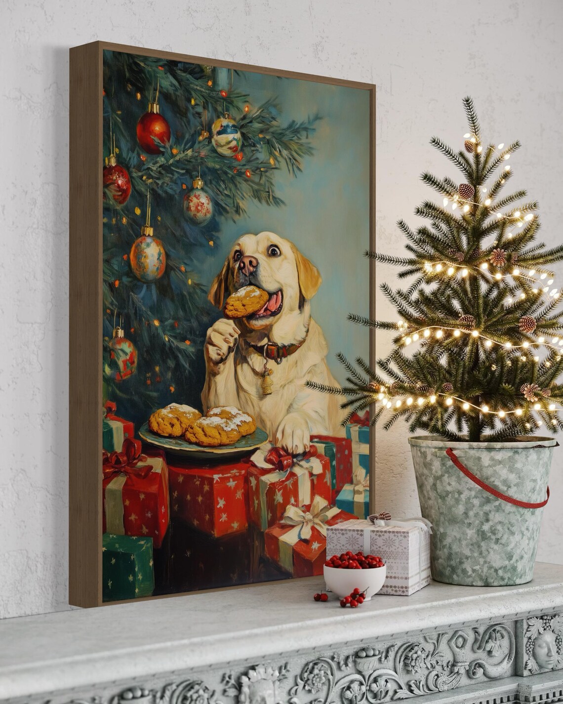 Labrador Christmas Joy, Festive Holiday Dog Art Print - Image 4