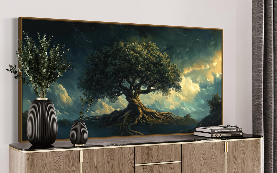 Tree Of Life Art Print, Rustic Spiritual Landscape - Image 3