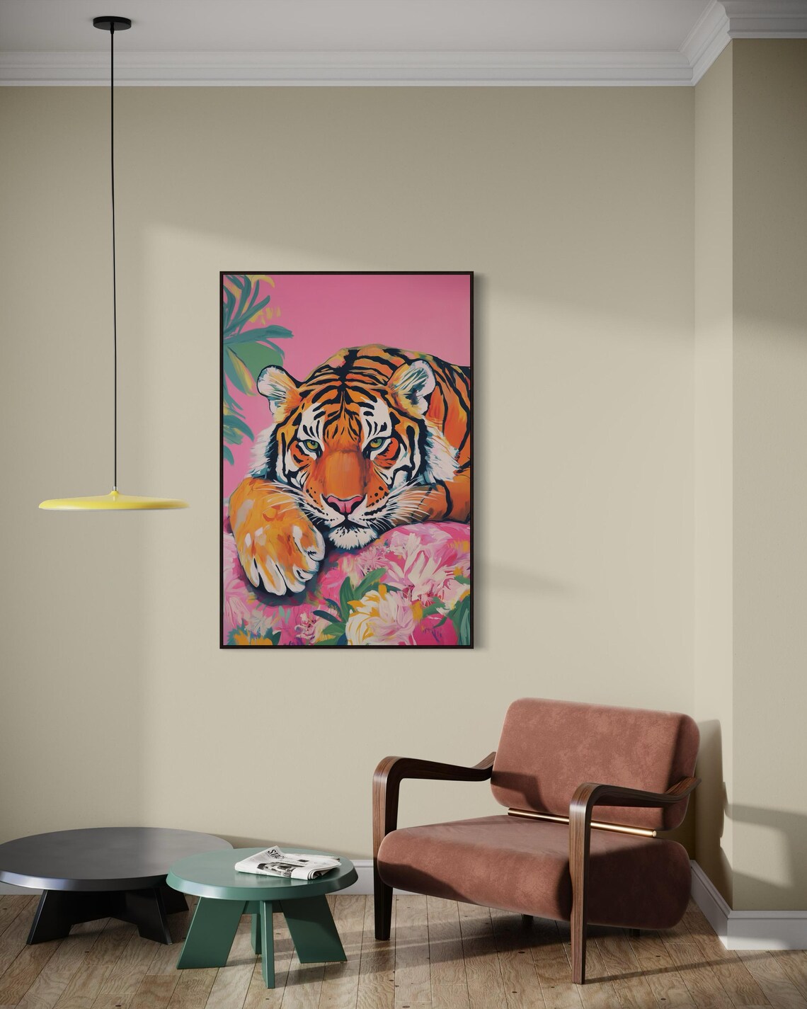 Colorful Tiger Art Print, Bold Jungle Decor - Image 3