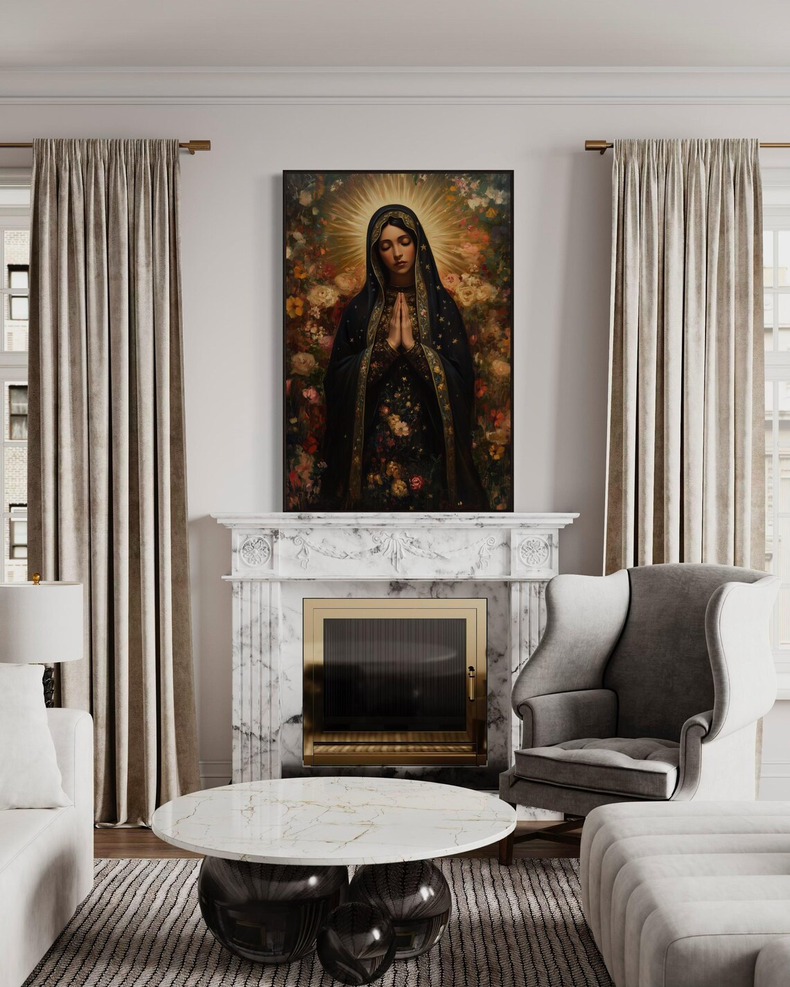 Virgin Mary Guadalupe Art Print, Catholic Faith - Image 4