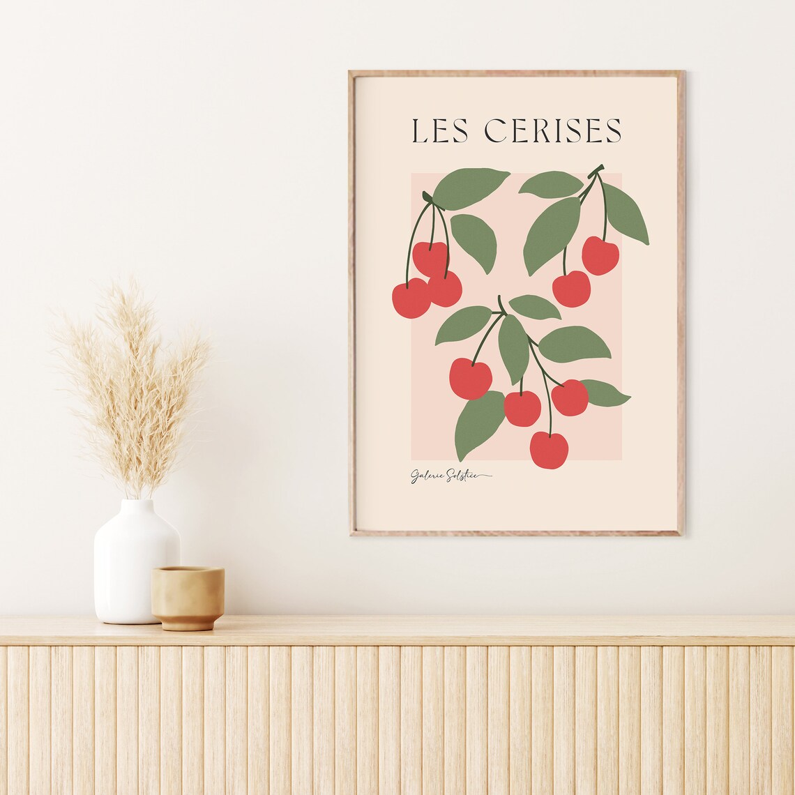 Cherry Fruit Market Poster, Aesthetic Kitchen Art Print - Image 3