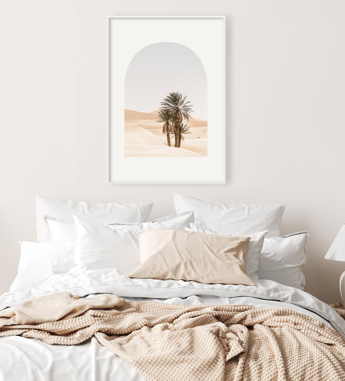 Moroccan Desert Oasis Palms in Sand Dunes Photography Poster - Image 2