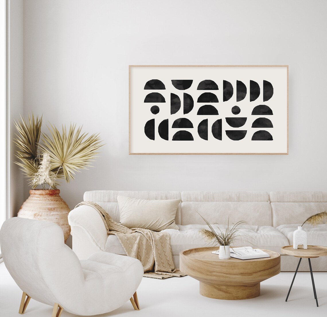 Mid Century Geometric Abstract Art Print - Image 2