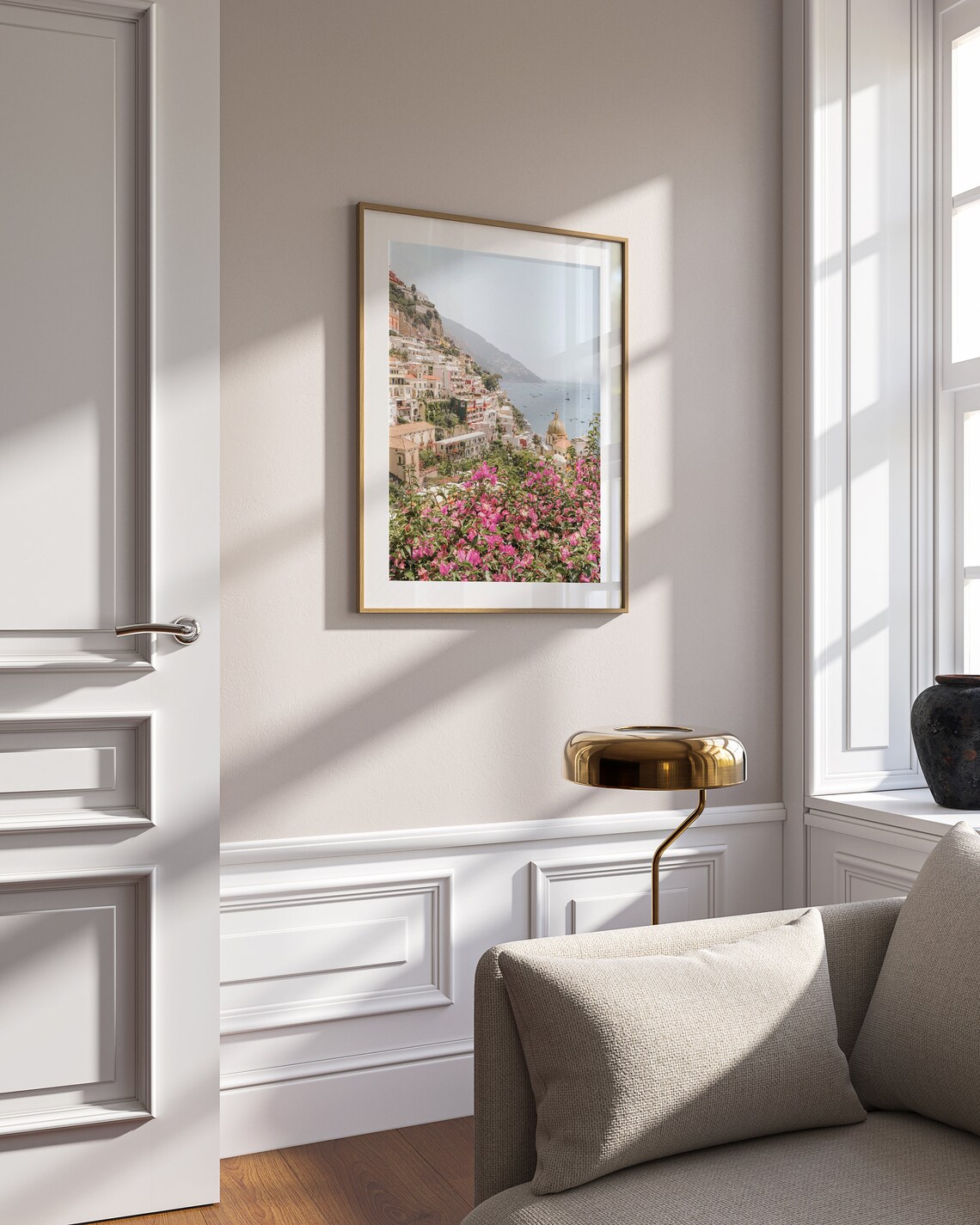 Positano Hillside Town With Bougainvillea Amalfi Coast Photo Poster - Image 2