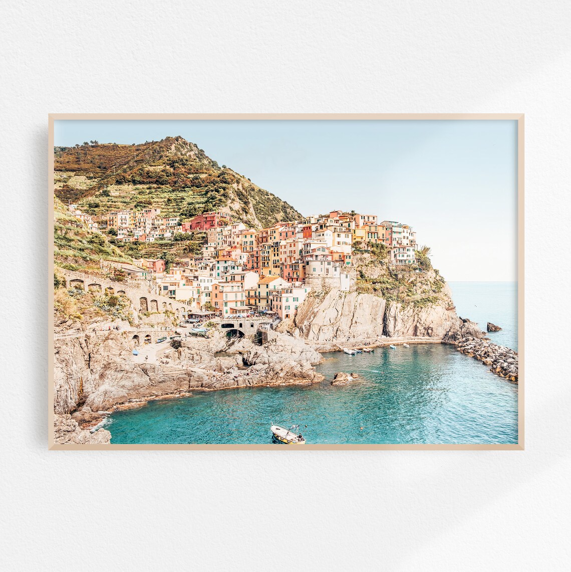 Cinque Terre Italy Travel Poster, Coastal Wall Art - Image 3