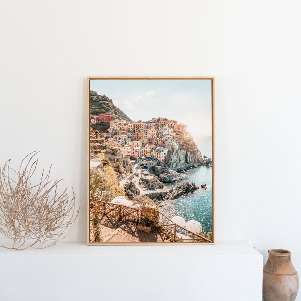 Cinque Terre Manarola Cliffside Village at Sunset Travel Poster - Image 3