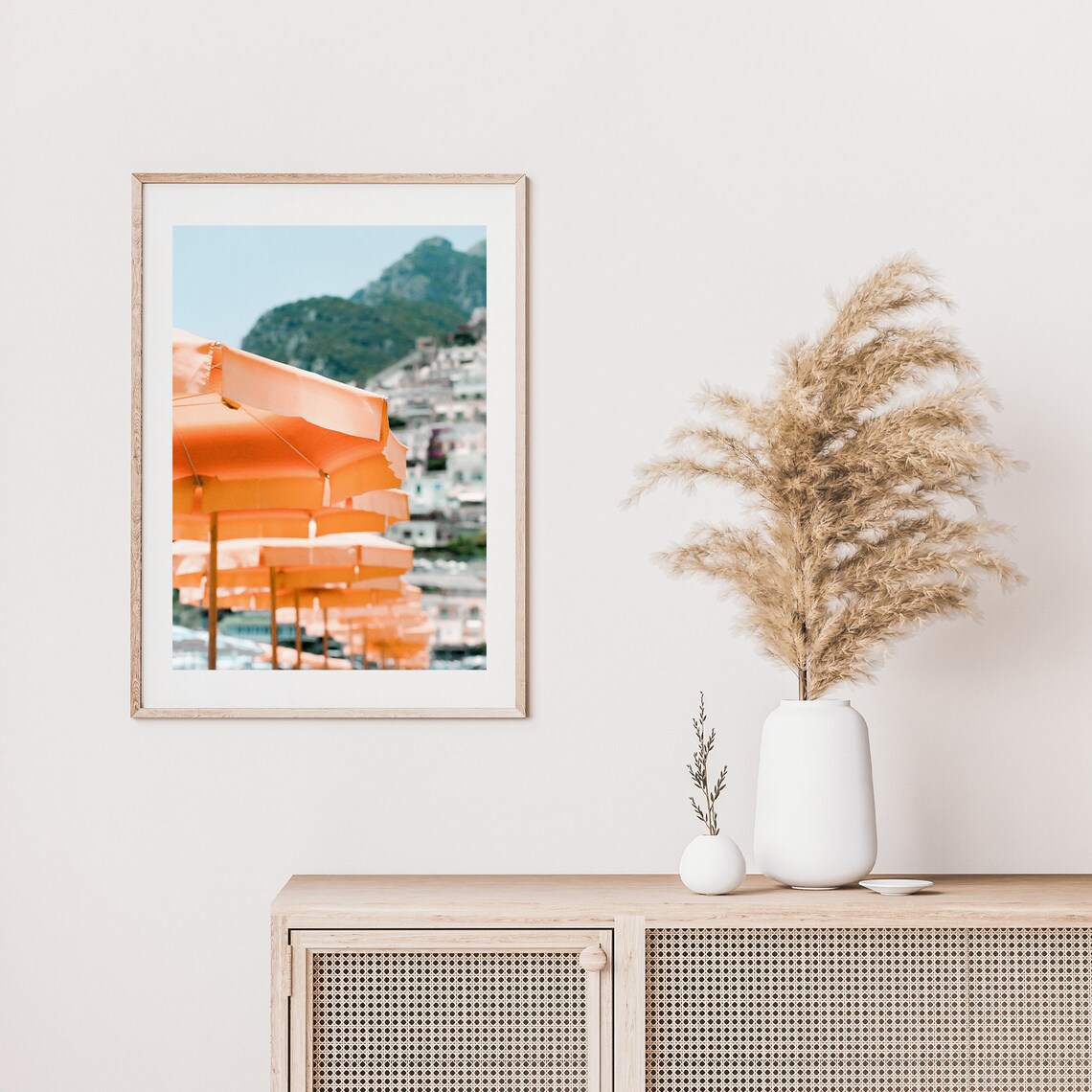 Positano Beach Travel Poster, Italy Beach Scene - Image 2