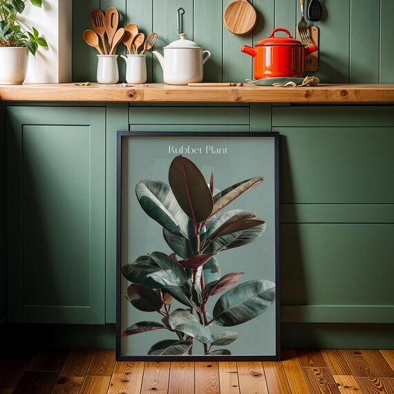 Rubber Plant Print Tropical Botanical Wall Art Lover Gift