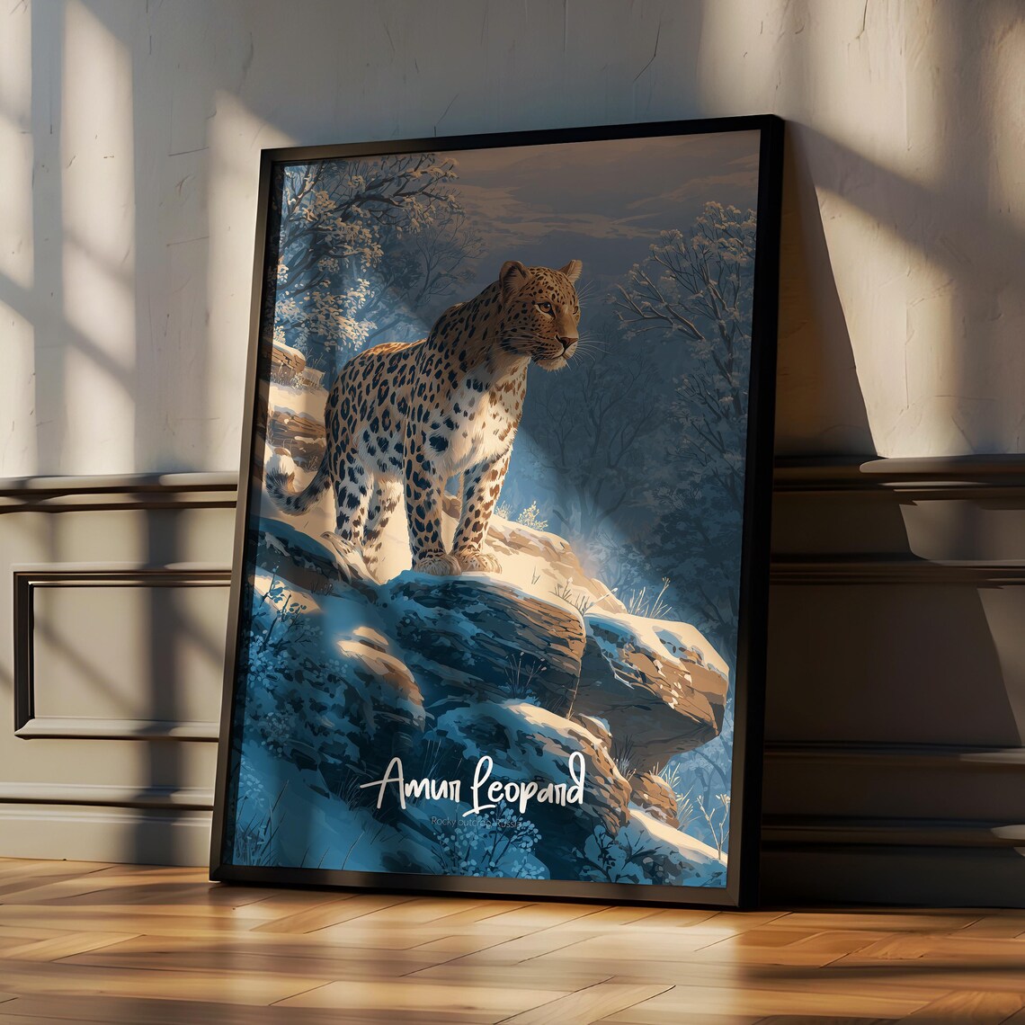Amur Leopard Nursery Wildlife Art Print