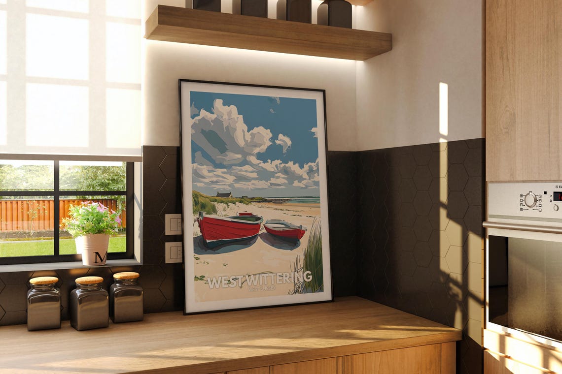 West Wittering Print West Sussex West Wittering Poster West Sussex Travel Art Poster Natural Beach Wall Art Uk Seaside Art Decor - Image 2