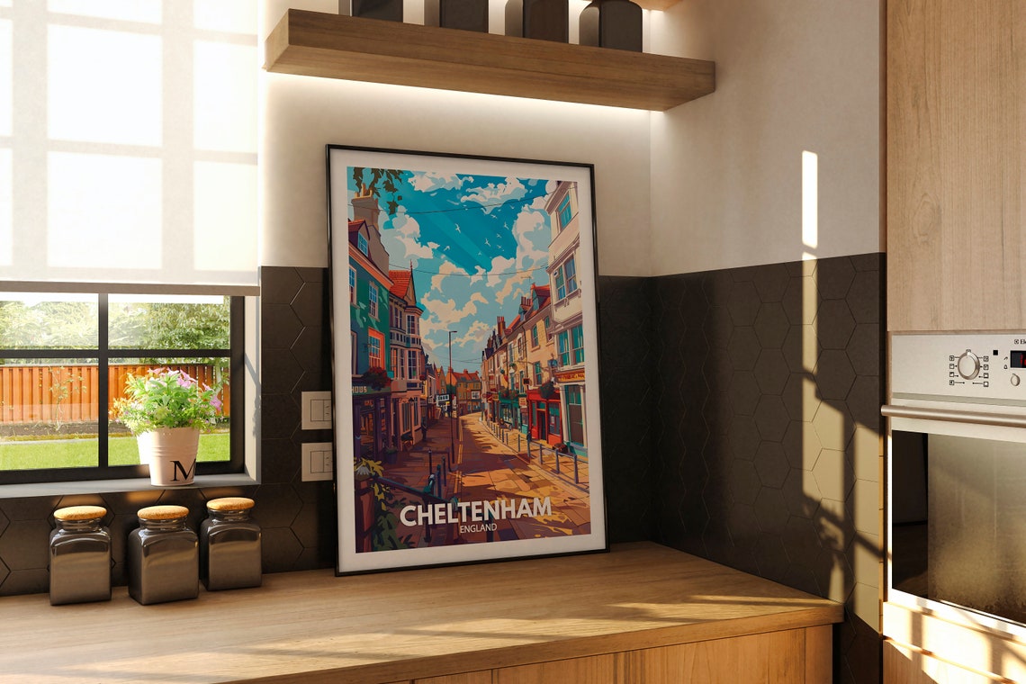 Cheltenham Travel Print England Cheltenham Art Poster England Travel Poster United Kingdom Wall Art English Art Decor - Image 2