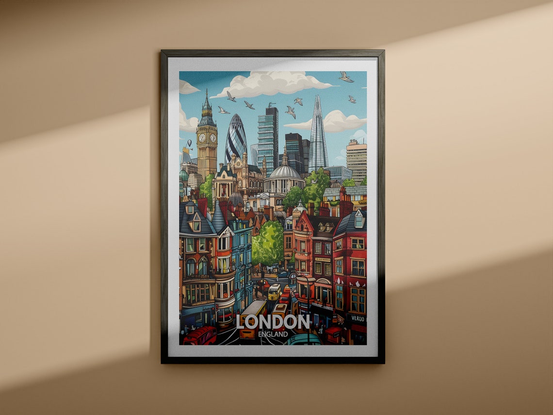 London Travel Art Print England London Art Poster England Travel Poster United Kingdom Wall Art English Art Decor - Image 3