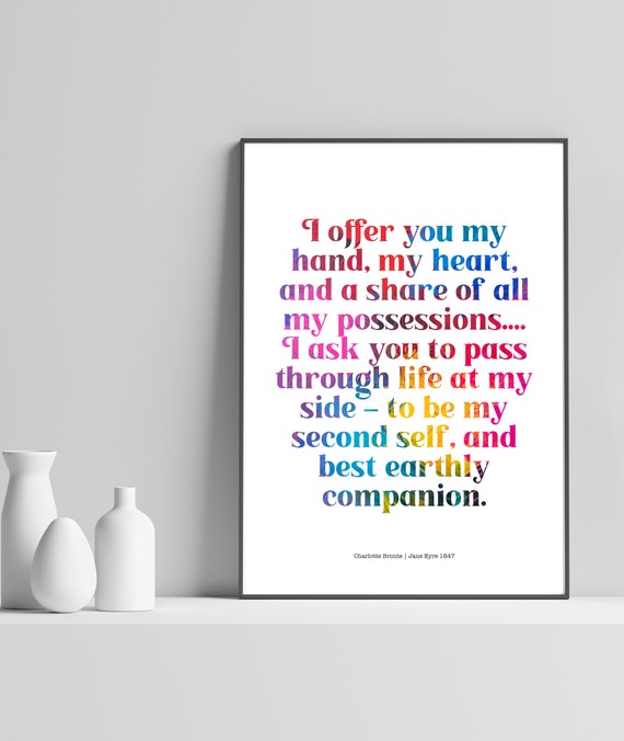 Love Quote - Jane Eyre Art Print