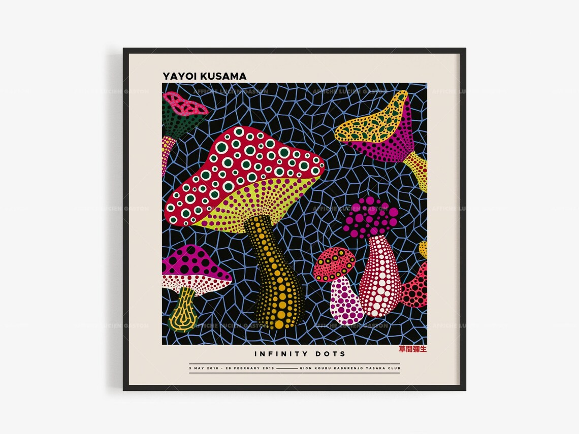 Yayoi Kusama-Inspired Art Print, Square Format