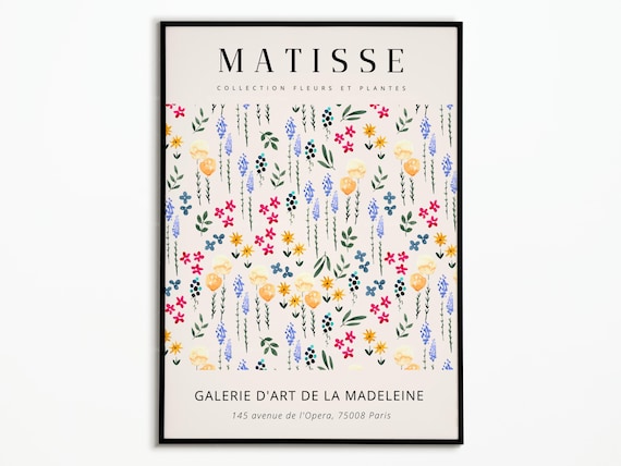 Henri Matisse Poster Flower Market Matisse Matisse Painting Matisse Exhibition Poster Art Wall Art Wall Decoration