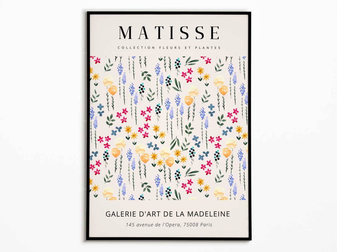Matisse Fleurs et Plantes Wildflower Pattern Paris Gallery Poster