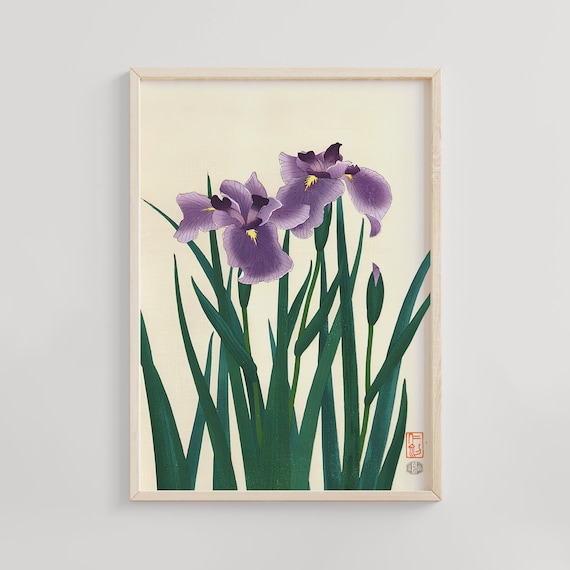 Ito Nisaburo's Iris Ukiyo-e Art Print