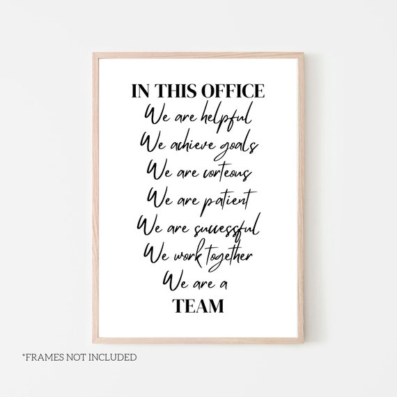 Office Decor Office Wall Art Office Prints Inspirational Wall Art Encouraging Words Unframed